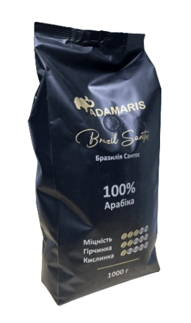 Кава в зернах Adamaris Brazil Santos 1 кг