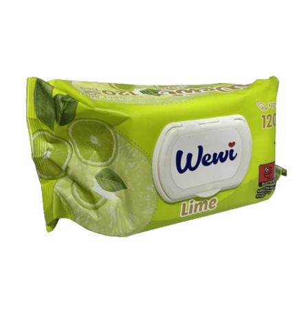 Вологі серветки Wewi “Лайм”, 120шт.